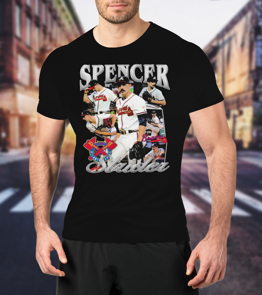 Spencer Strider Braves Pitcher Collage T-Shirt