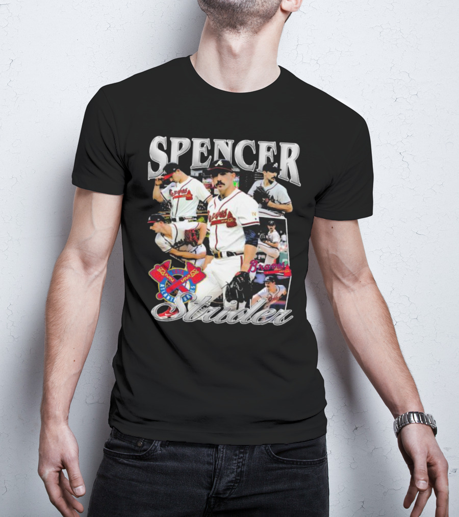 Spencer Strider Braves Pitcher Collage T-Shirt