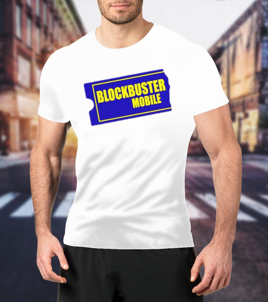 BLOCKBUSTER MOBILE Blue Ticket Nostalgia T-Shirt