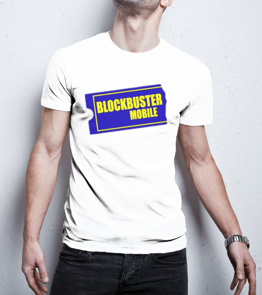 BLOCKBUSTER MOBILE Blue Ticket Nostalgia T-Shirt