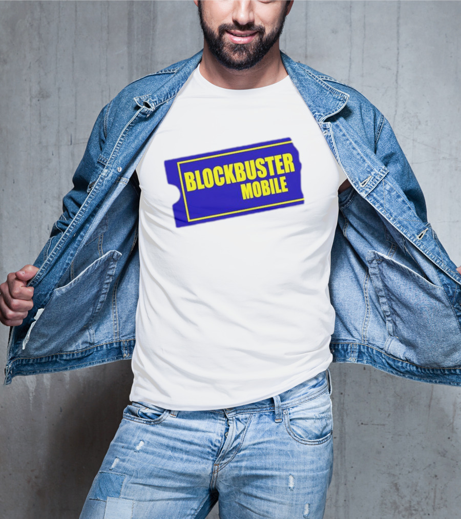 BLOCKBUSTER MOBILE Blue Ticket Nostalgia T-Shirt