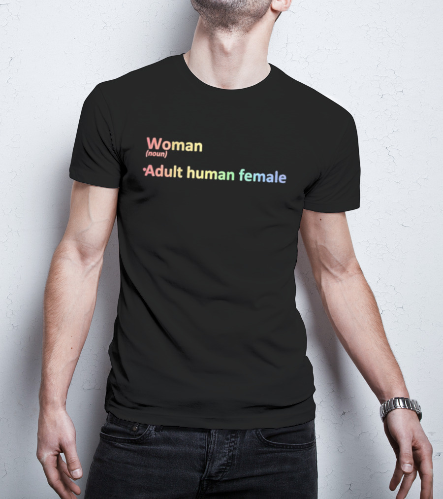 Woman Adult Human Female Noun Pride Rainbow Colors T-Shirt