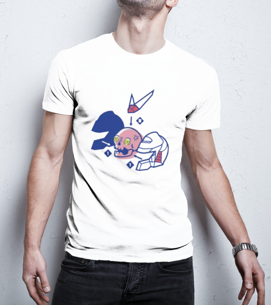 Pewdiepie Merch Represent Mecha Skull Helmet Anatomy T-Shirt