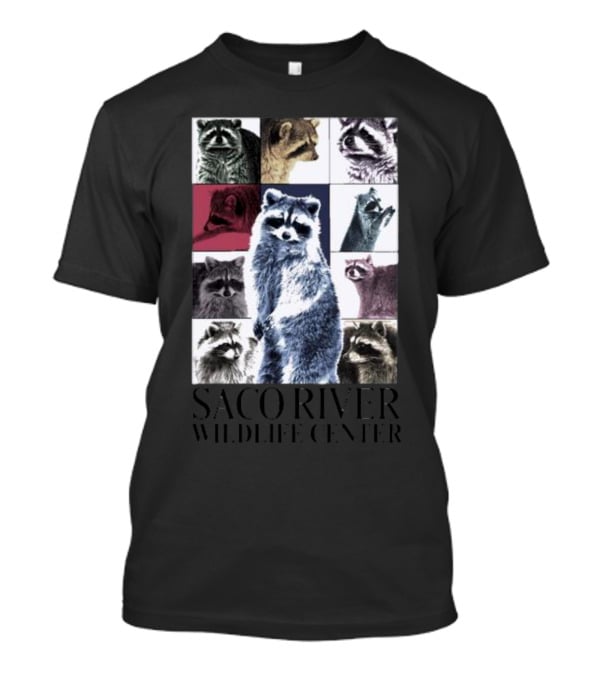 Raccoons Through The Eras Saco River Wildlife Center Wildlife Appreciation T-Shirt