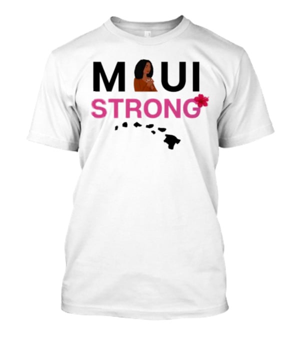 Maui Strong Hawaiian Islands Hibiscus Relief T-Shirt