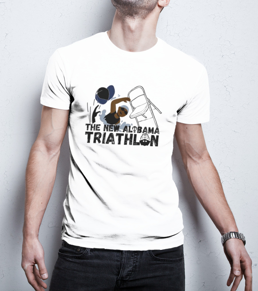 The New Alabama Triathlon Riverboat Swimmer Hat Chair Meme T-Shirt