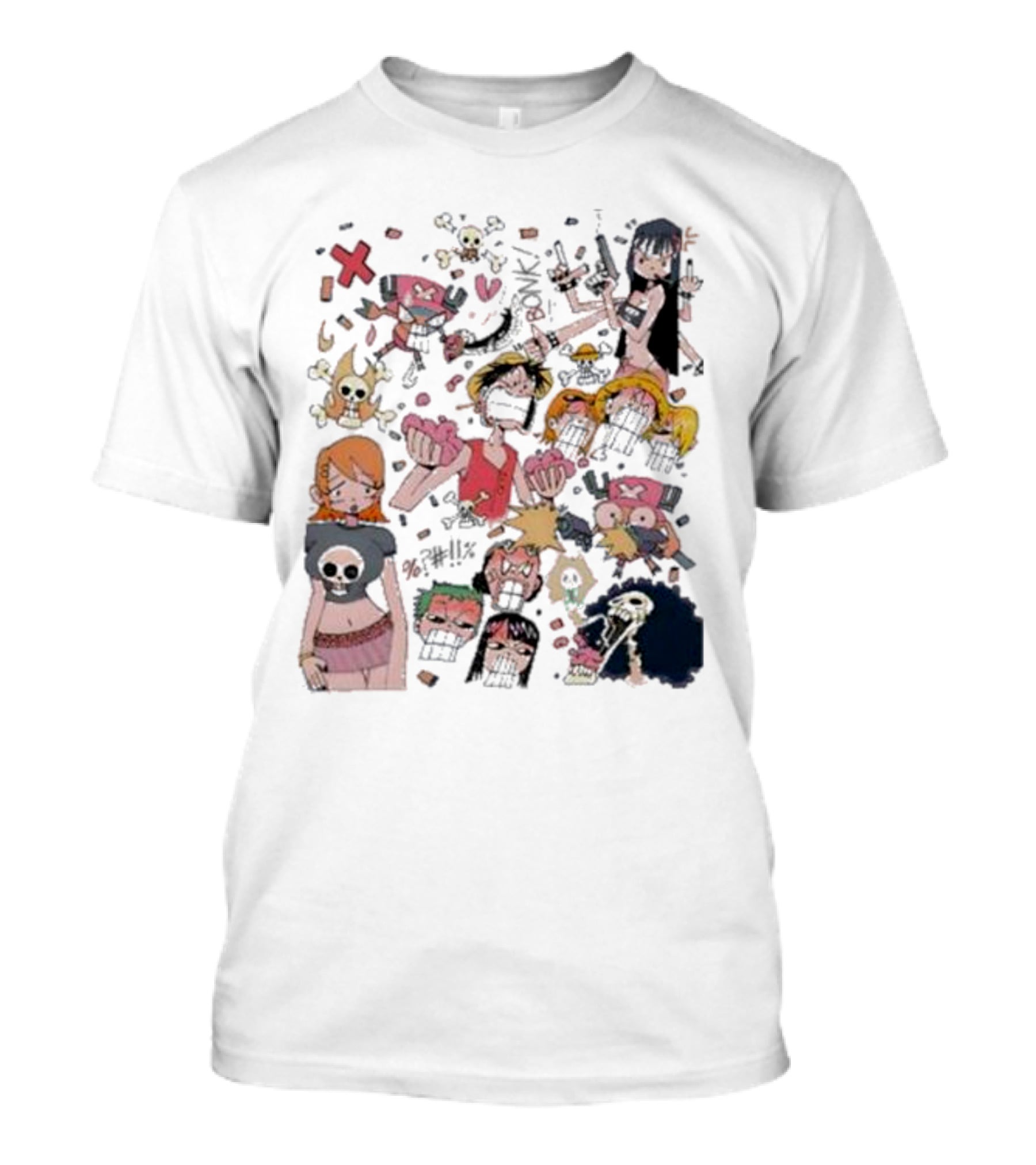 Worldofdarko One Piece Character Collage Animation T-Shirt