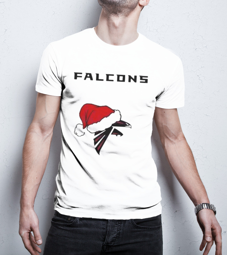 Falcons Santa Hat Christmas Atlanta T-Shirt