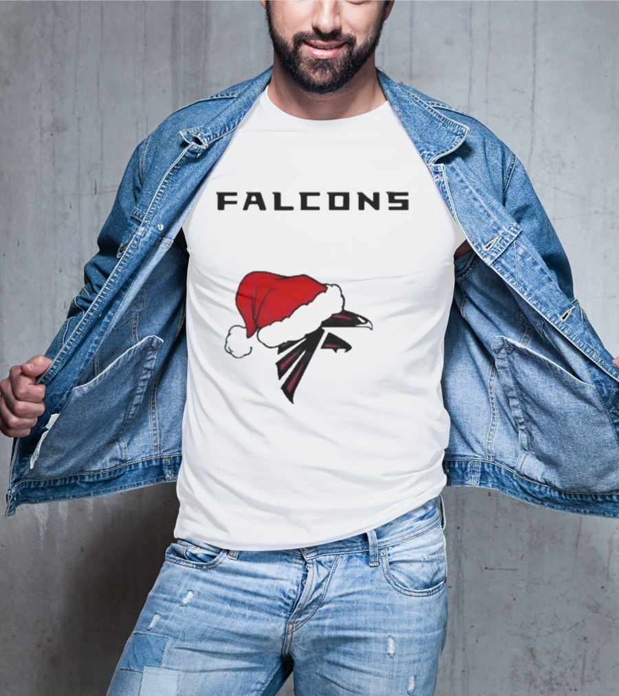 Falcons Santa Hat Christmas Atlanta T-Shirt