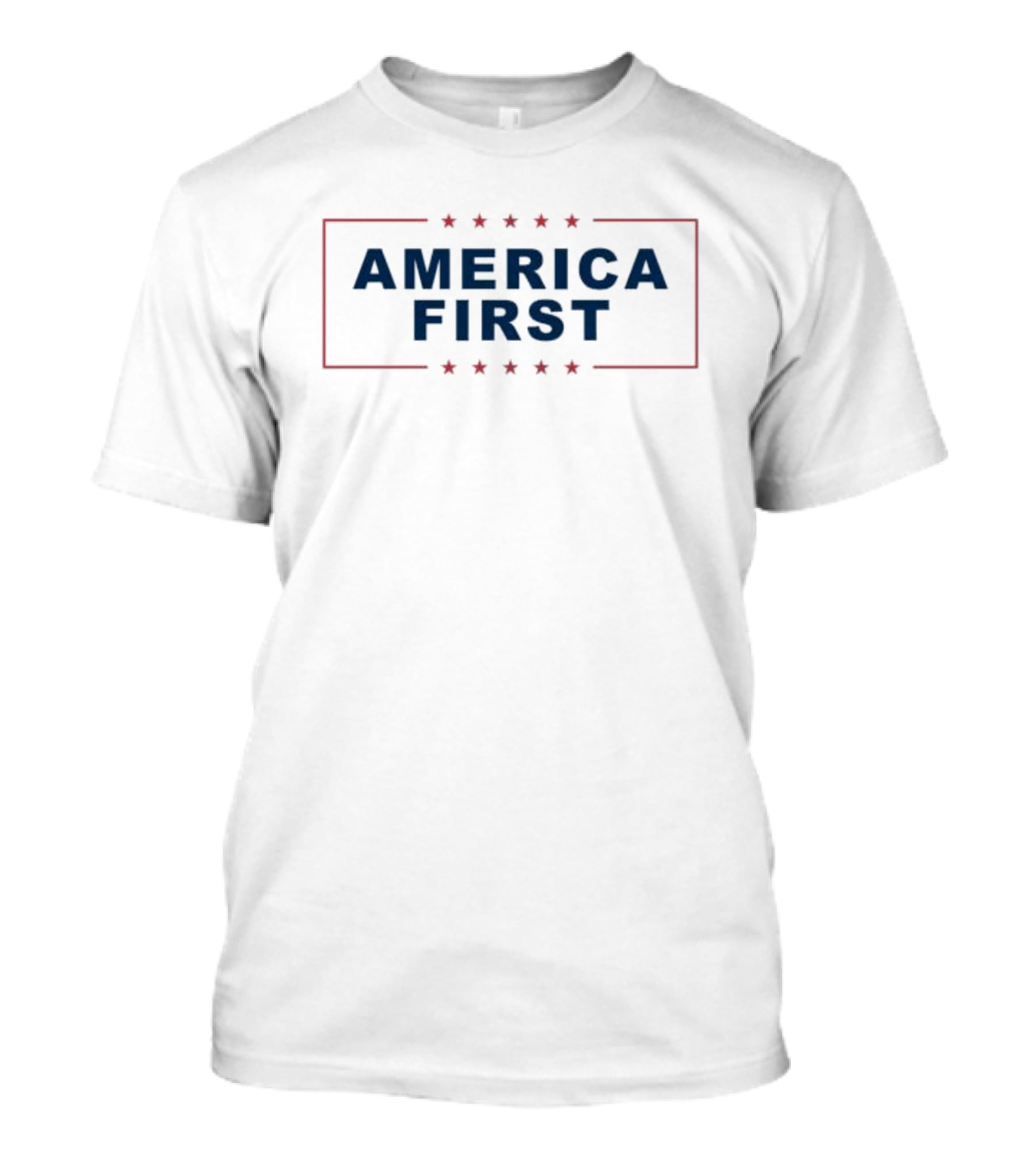 America First Patriotic Stars Red Blue T-Shirt