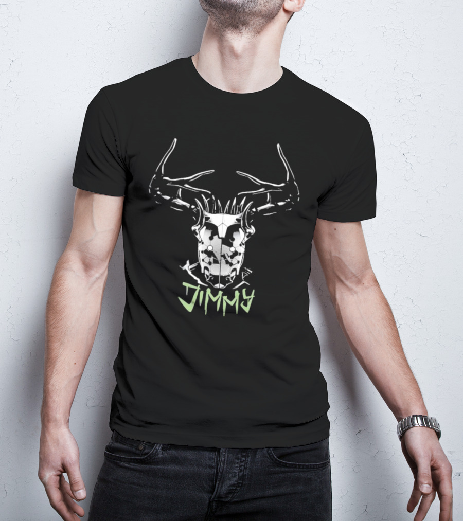 Jimmy Rebel Moon Stag Skull T-Shirt