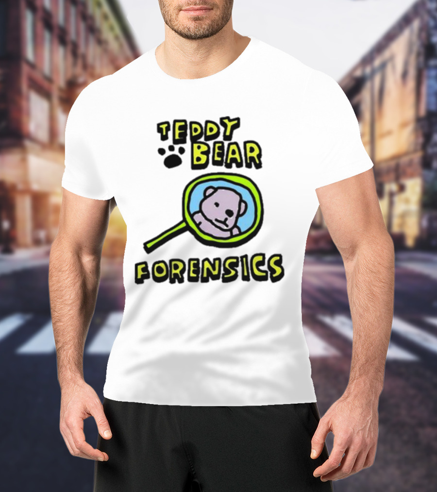 Teddy Bear Forensics Bear With Magnifying Glass T-Shirt