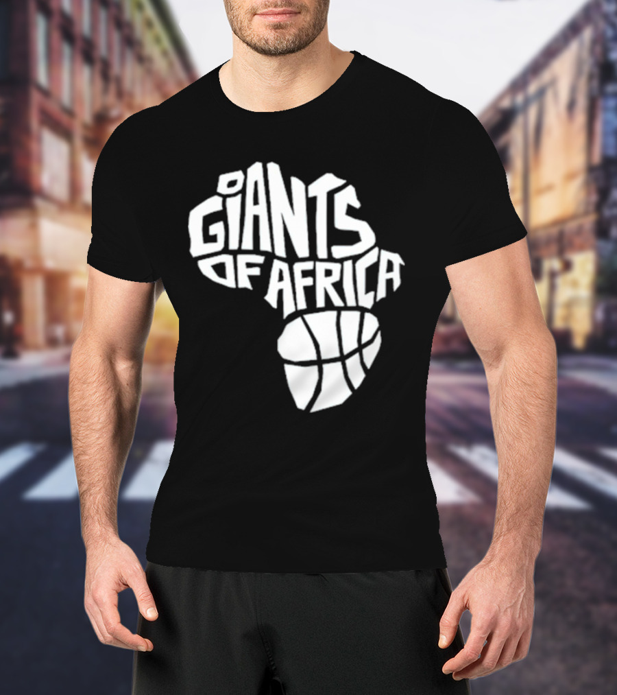 Giants Of Africa Basketball Map T-Shirt