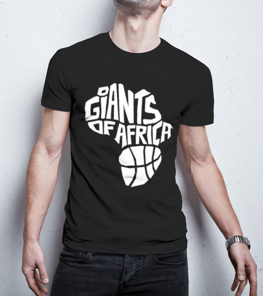 Giants Of Africa Basketball Map T-Shirt