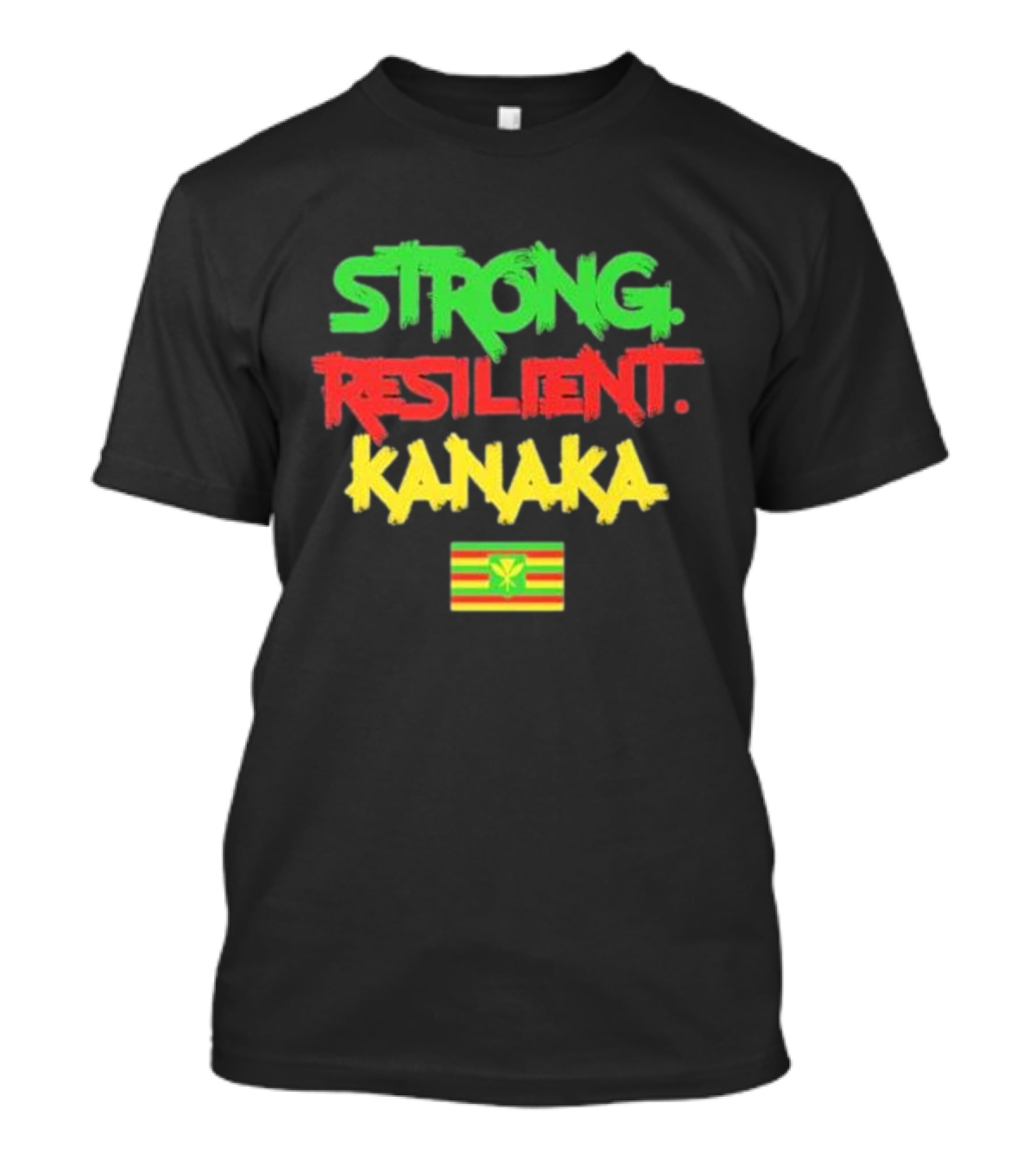 Strong Resilient Kanaka Hawaii Flag Colors T-Shirt