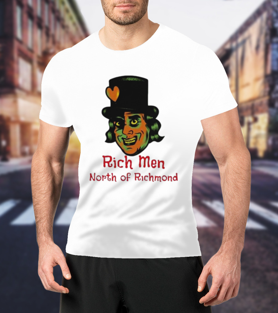 Rich Men North Of Richmond Damn Shame Top Hat Heart T-Shirt