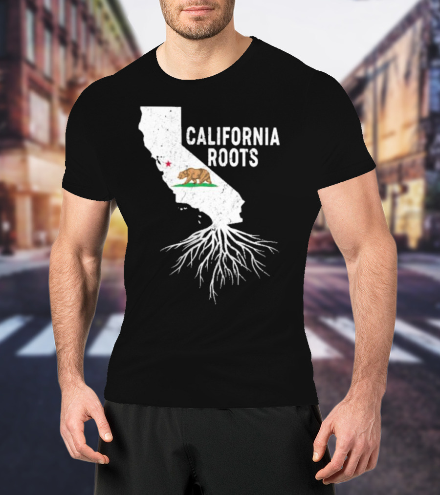 California Roots Bear And State T-Shirt