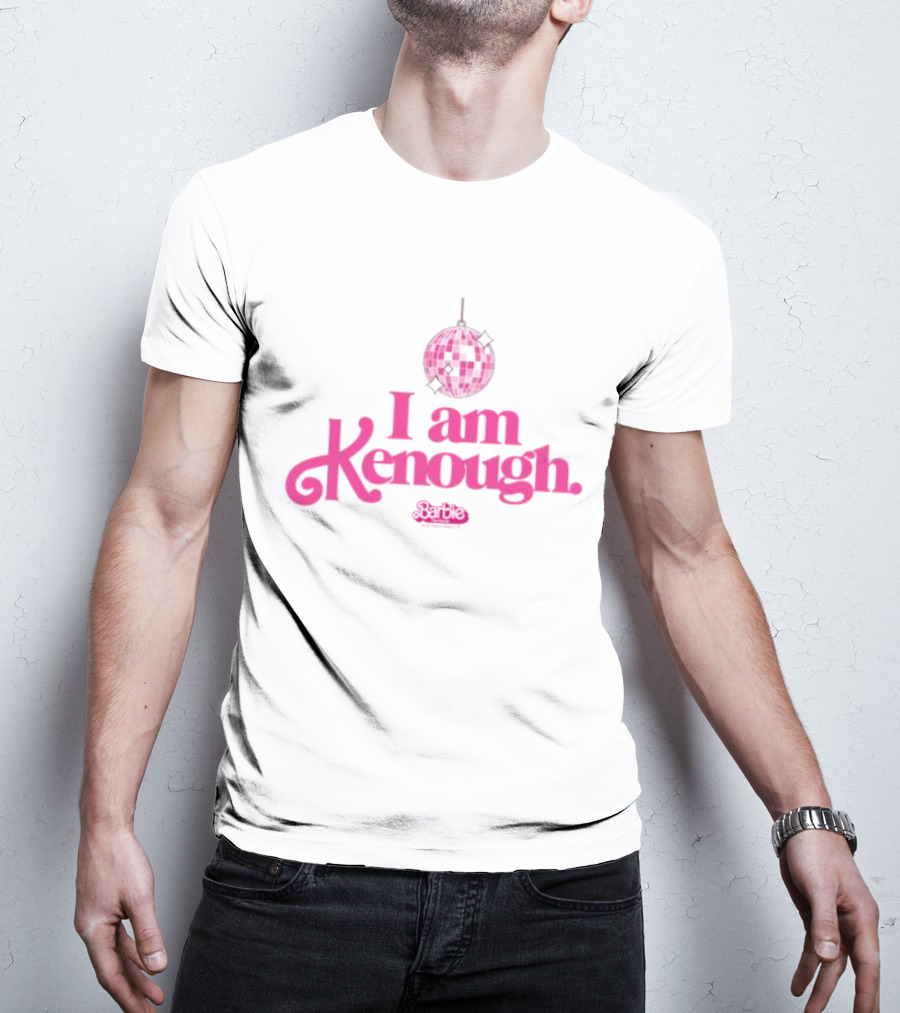 Barbie The Movie I Am Kenough Pink Disco Ball T-Shirt