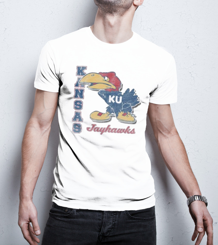 KANSAS KU Jayhawks Retro Throwback '47 Franklin T-Shirt