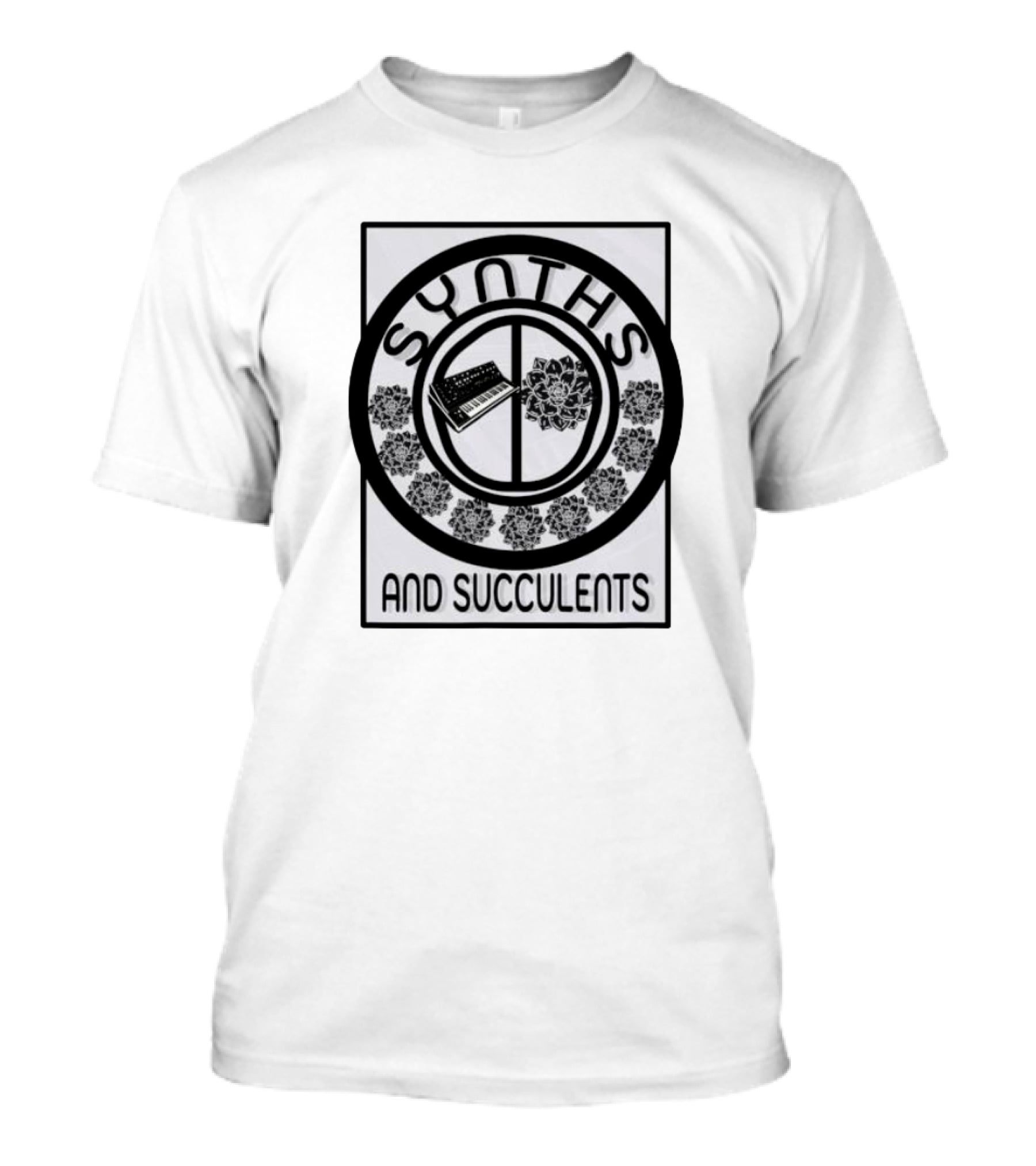 Synths And Succulents Echeveria Sound With Domestic Gardener Flair T-Shirt