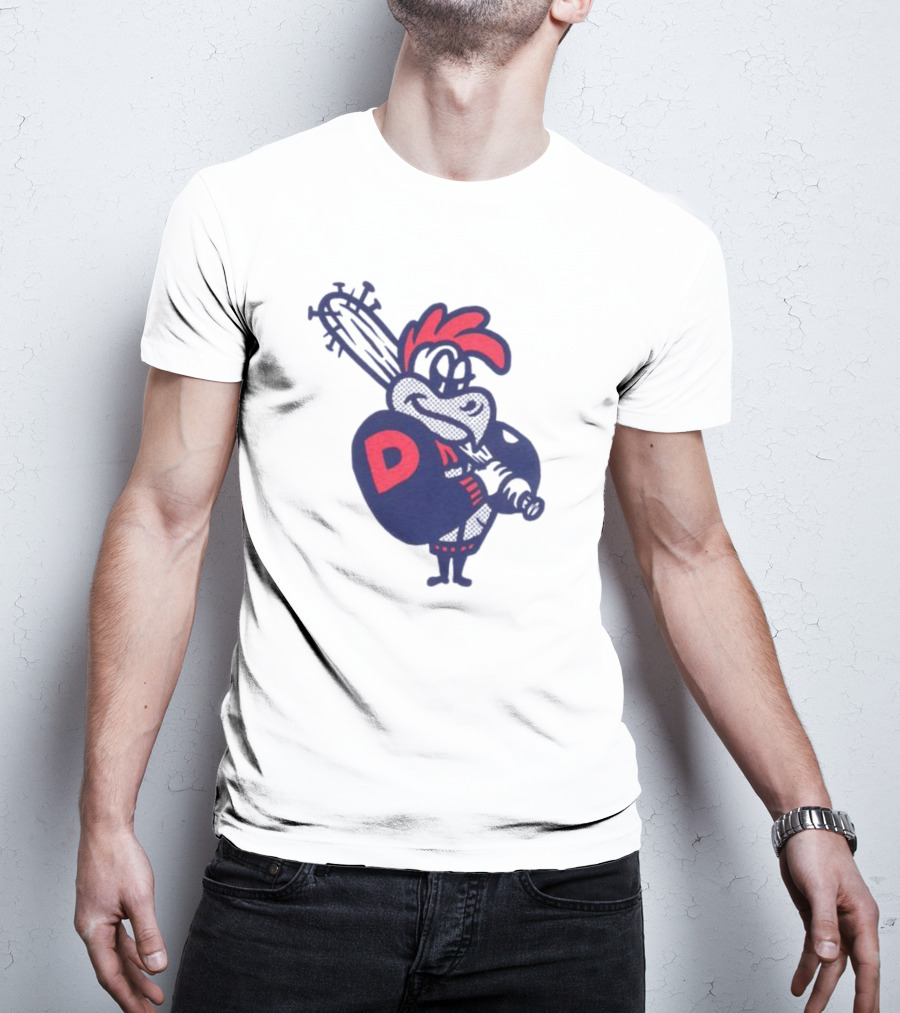 Dac Rooster Baseball Bat Retro Cartoon Character T-Shirt