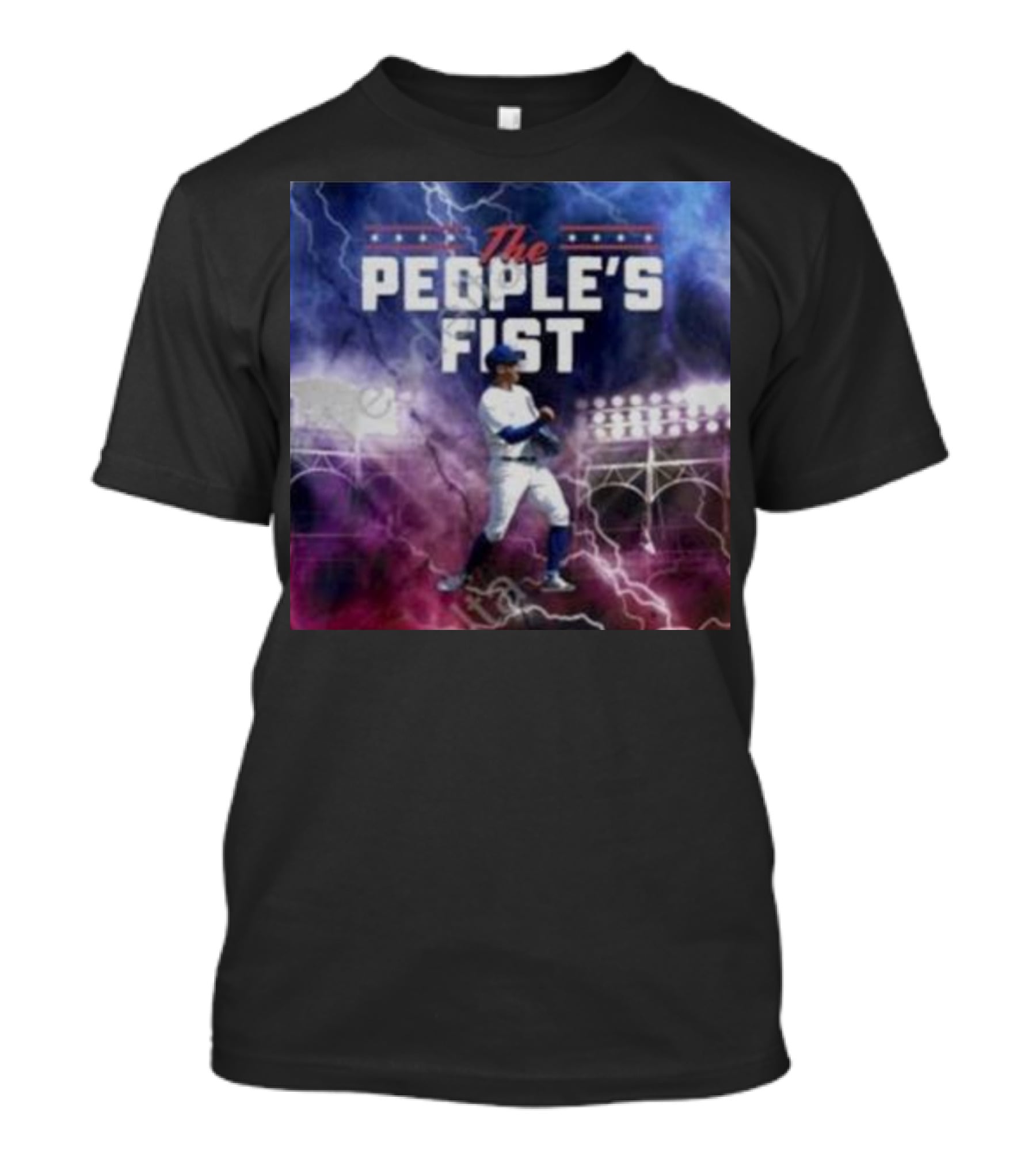 Chicago Cubs The People’s Fist Player Lightning Field T-Shirt