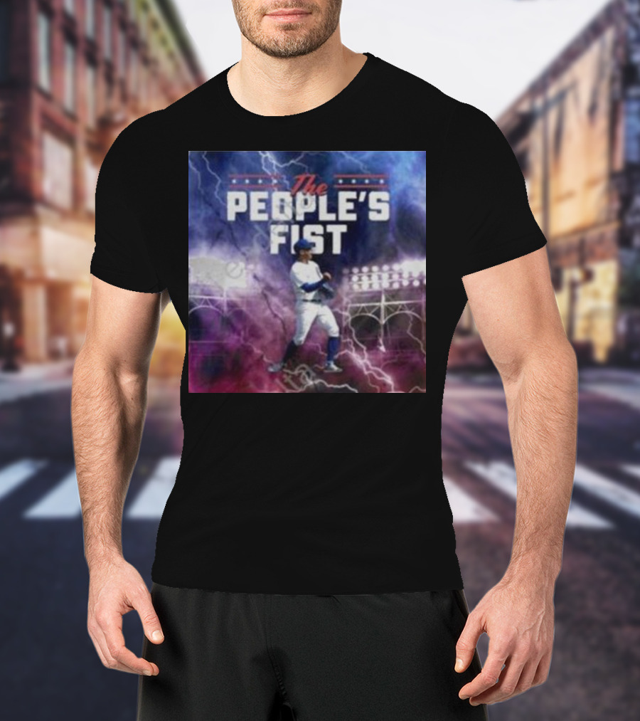 Chicago Cubs The People’s Fist Player Lightning Field T-Shirt