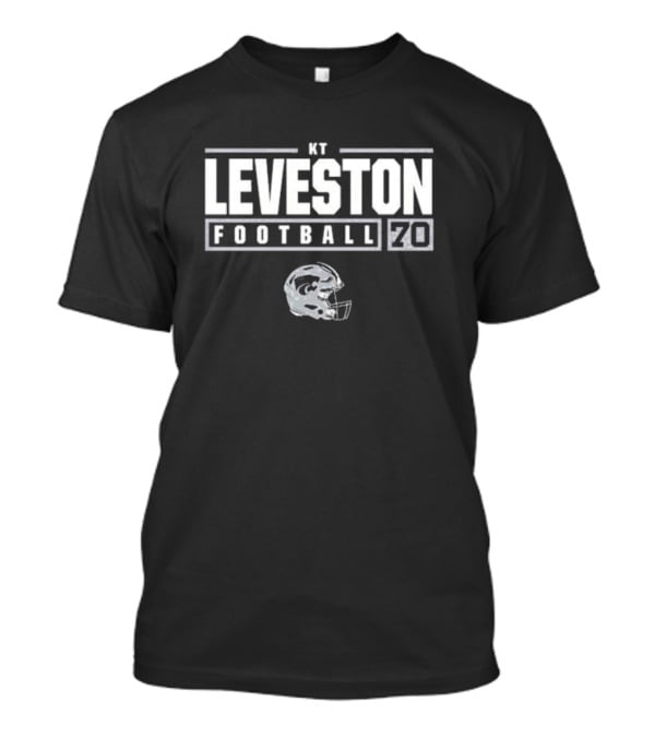 KT Leveston Football 20 K-State Wildcats Helmet T-Shirt