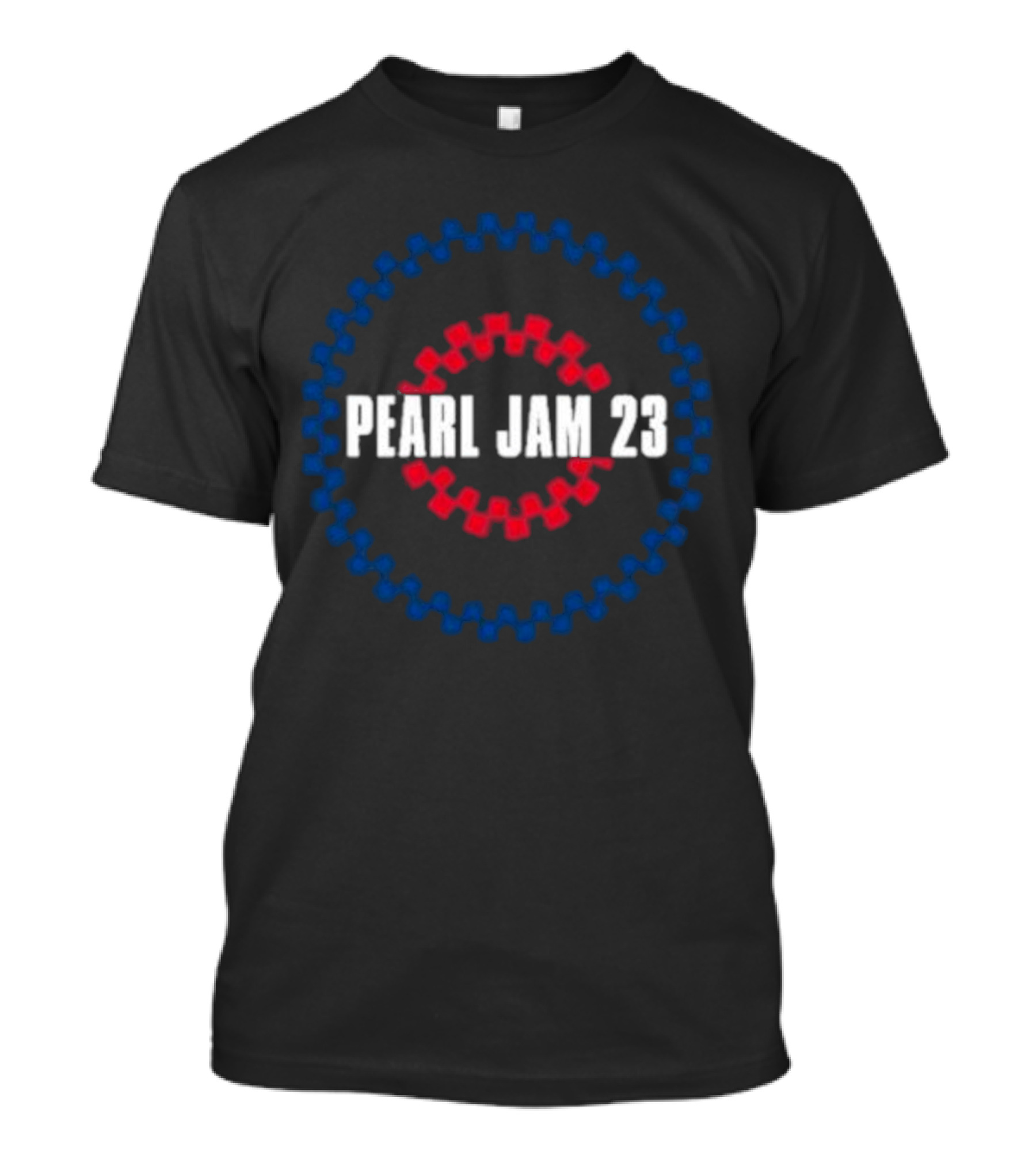 Pearl Jam 23 Blue Red Checkered Circle T-Shirt