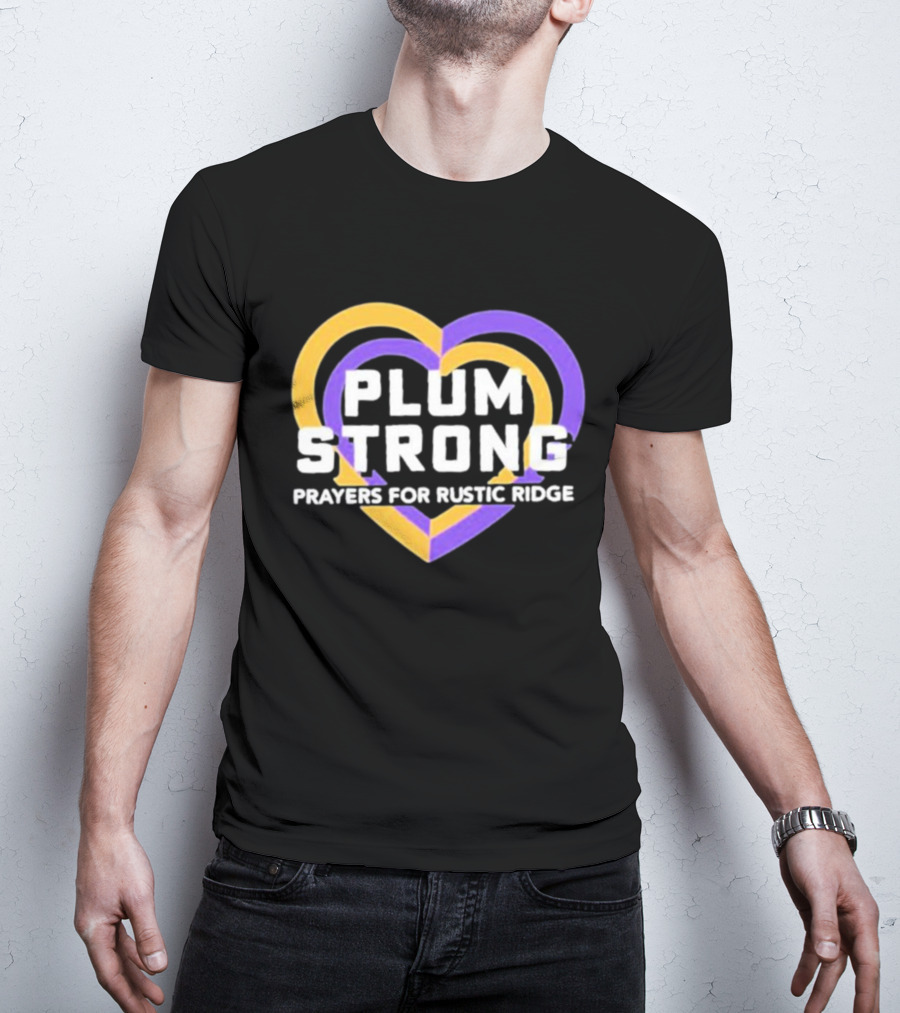 Plum Strong Prayers For Rustic Ridge Heart T-Shirt