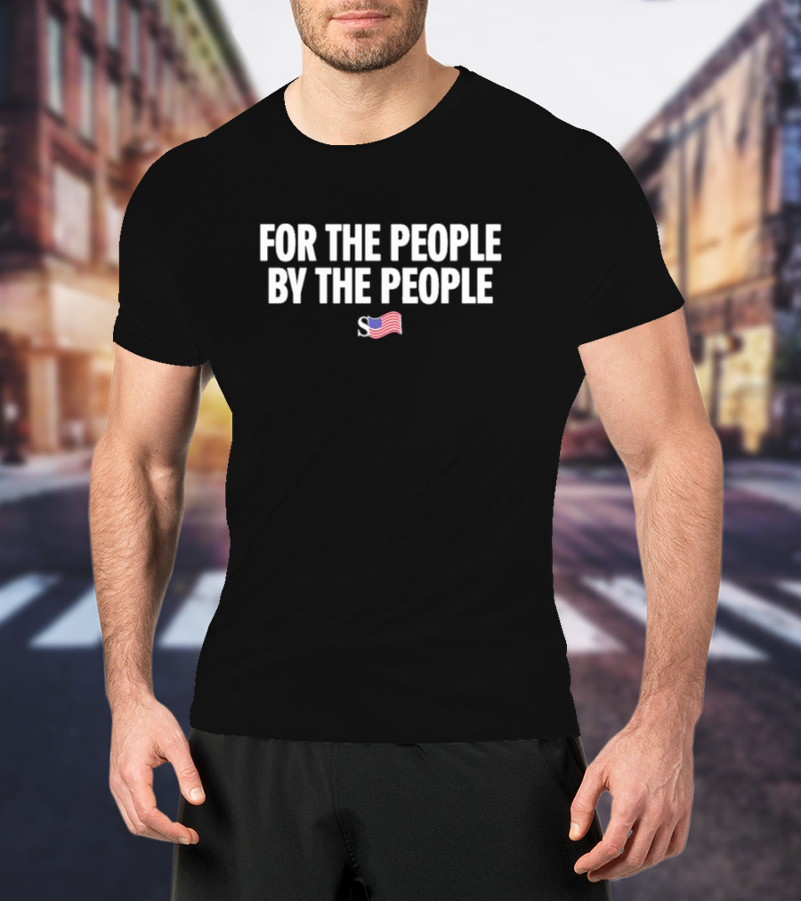 Sean Strickland Full Violence For The People By The People USA Flag T-Shirt