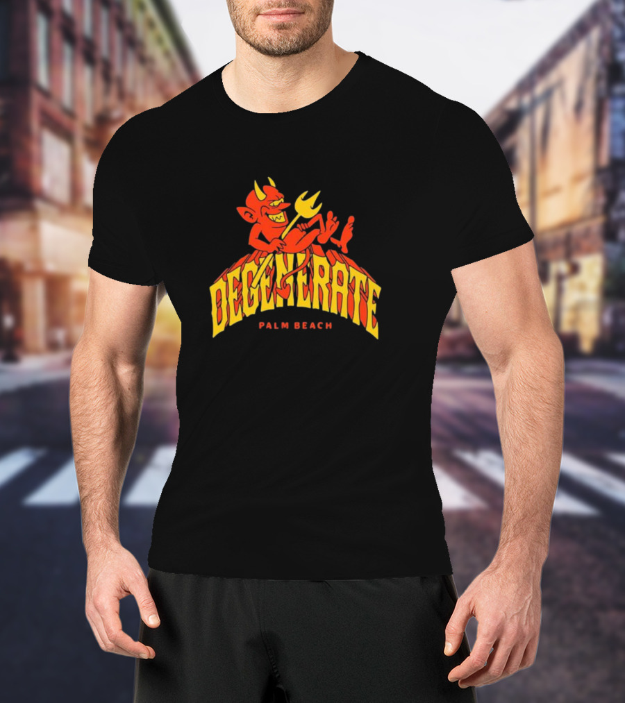 Degenerate Devil Palm Beach T-Shirt
