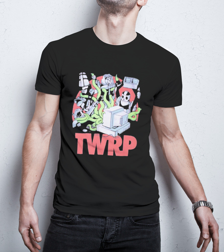 TWRP Y2K Bug Robots And Computer Tentacles T-Shirt