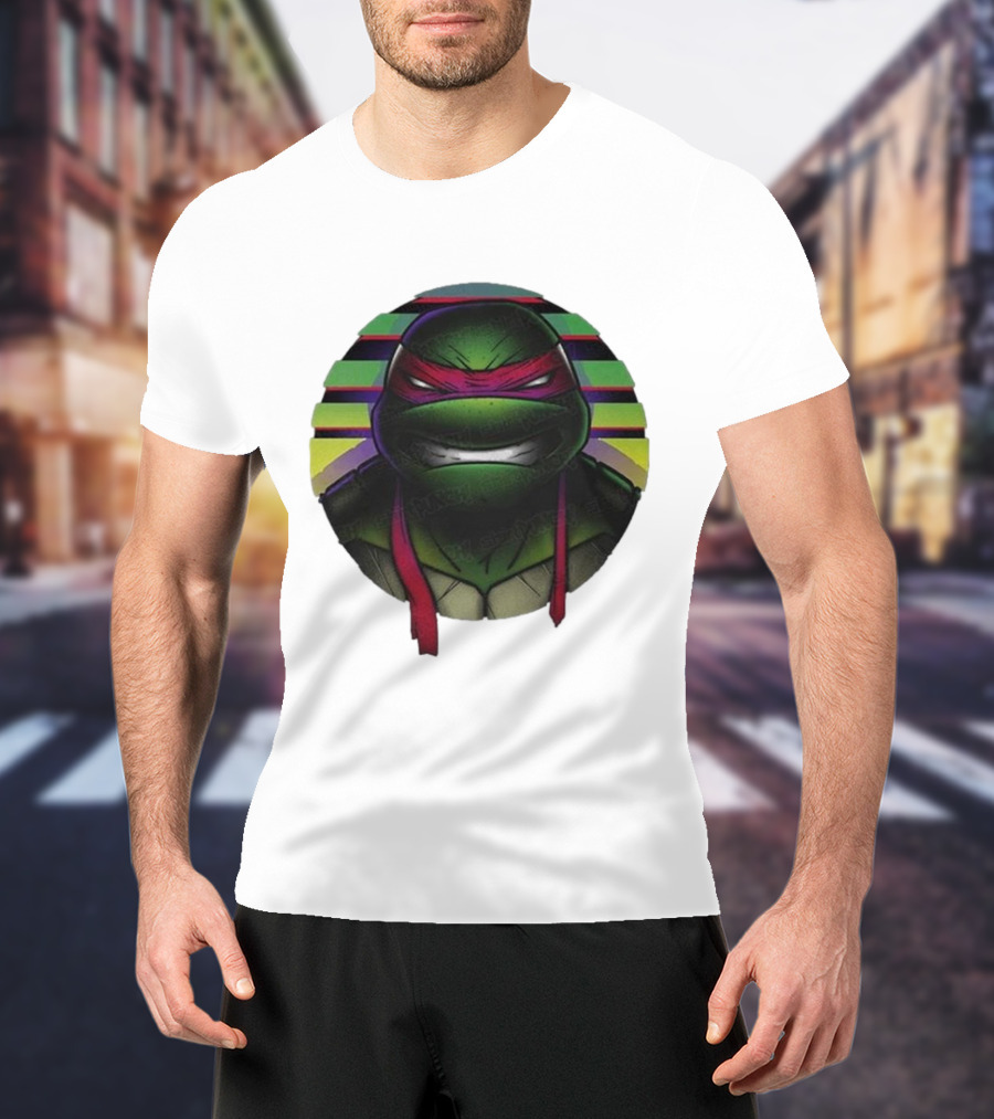 Raph Mutant Red Ninja Retro Stripes T-Shirt