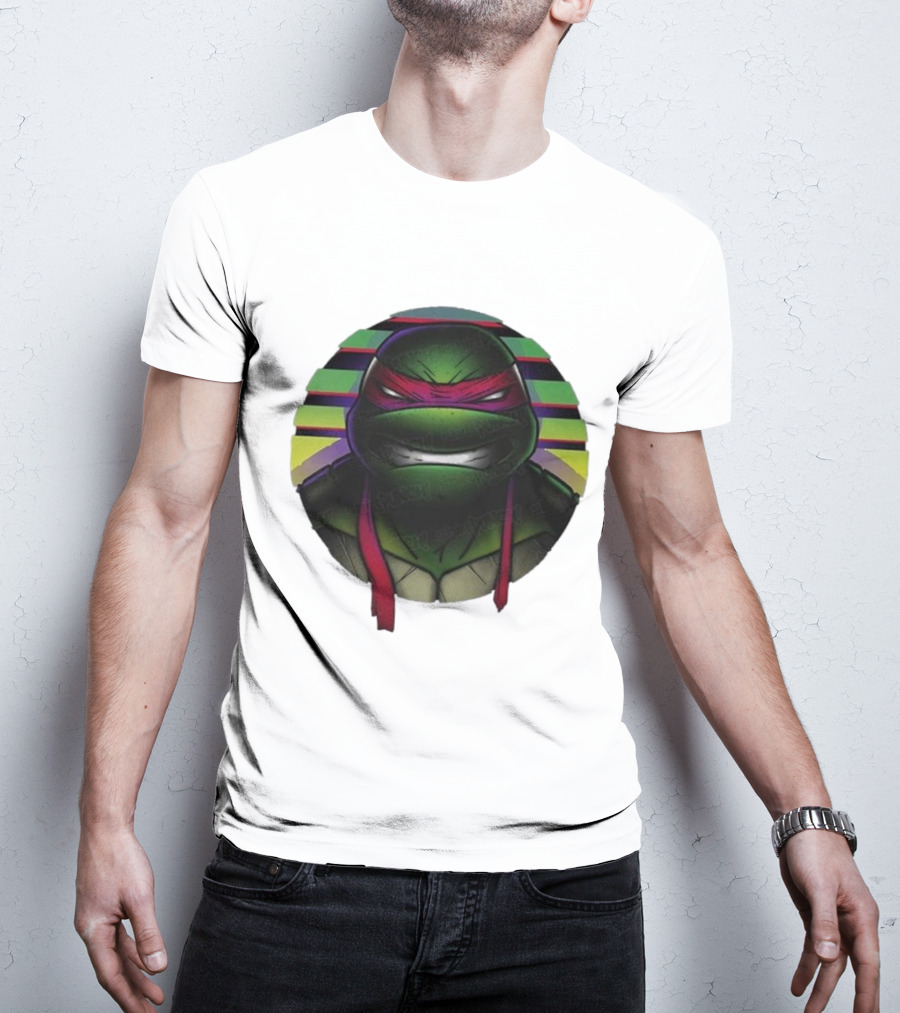 Raph Mutant Red Ninja Retro Stripes T-Shirt