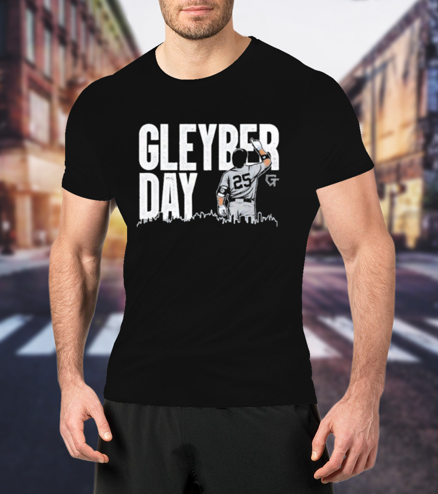 Gleyber Day Baseball Player 25 Salute With City Skyline T-Shirt