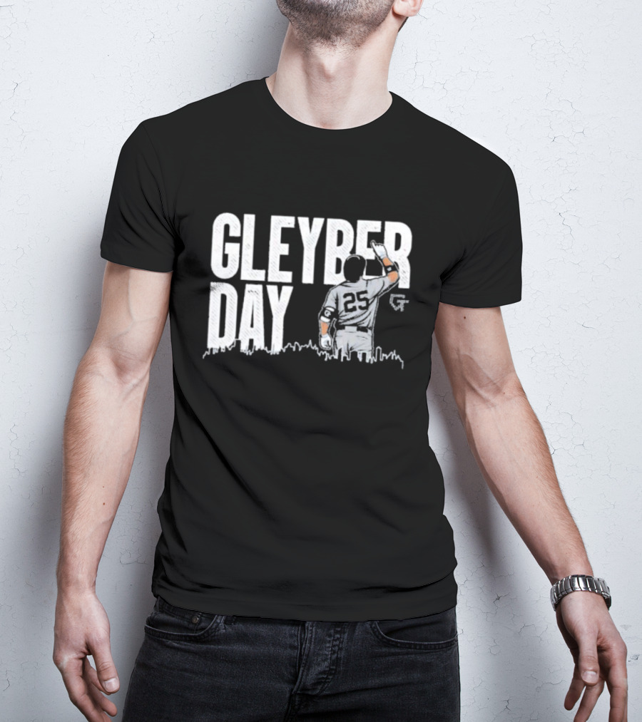 Gleyber Day Baseball Player 25 Salute With City Skyline T-Shirt