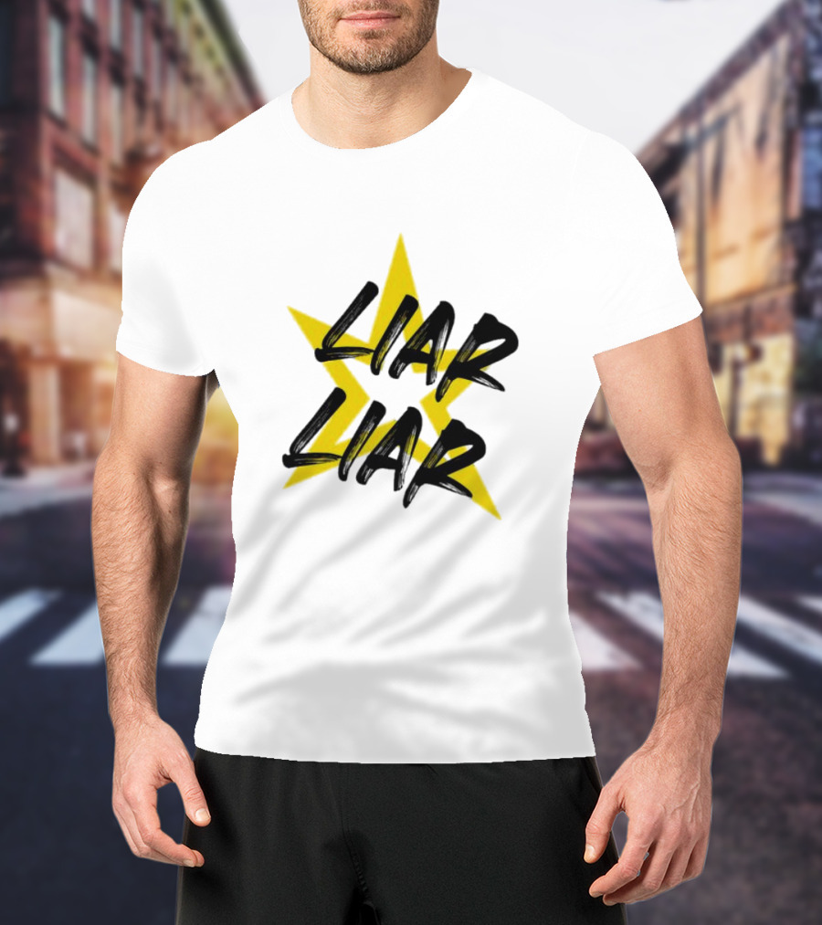 Liar Liar Yellow Star Background T-Shirt
