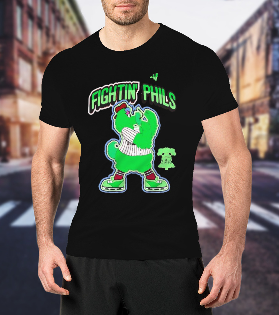 FIGHTIN' PHILS Neon Mascot Art History T-Shirt