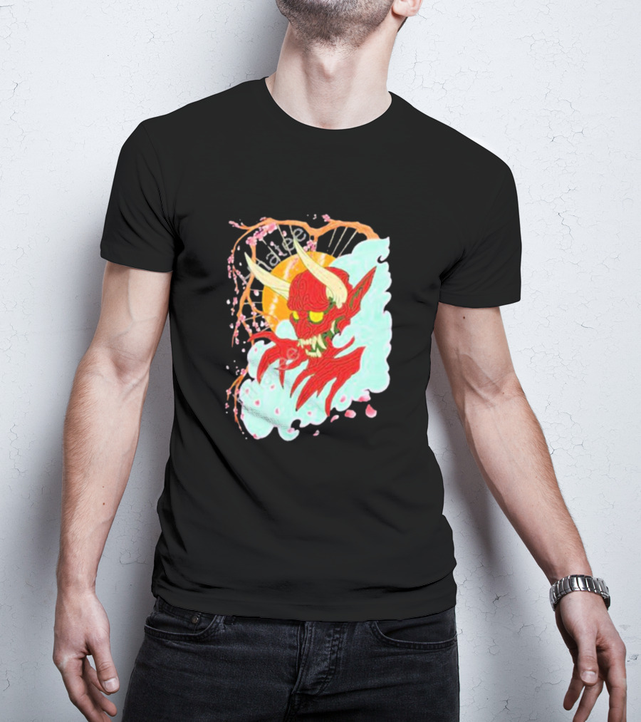 Elvis The Alien Oni Ayylien Clothing Red Demon Mask T-Shirt