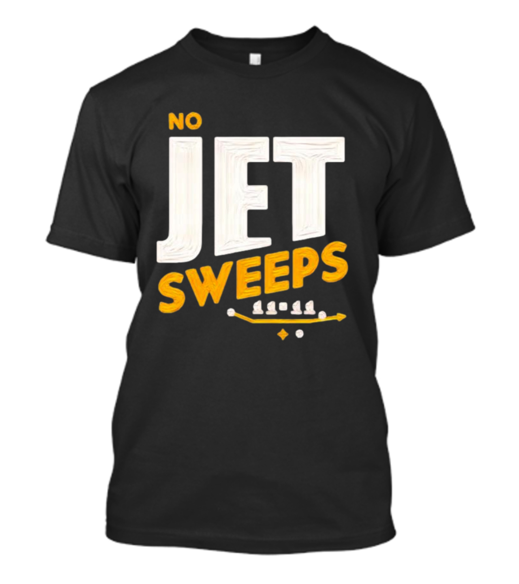 No Jet Sweeps 11 11 Football Play Diagram T-Shirt