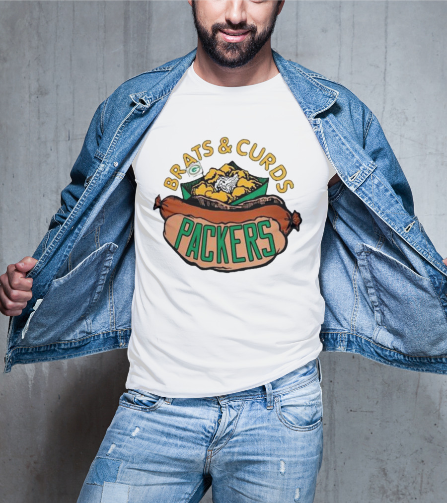 Brats And Curds Packers Sausage And Cheese T-Shirt