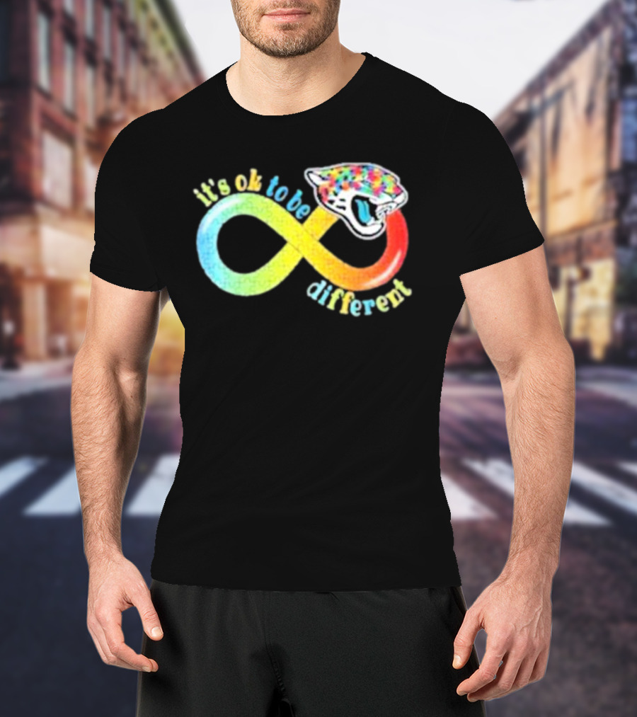 Jacksonville Jaguars It’s Ok To Be Different Autism Infinity T-Shirt