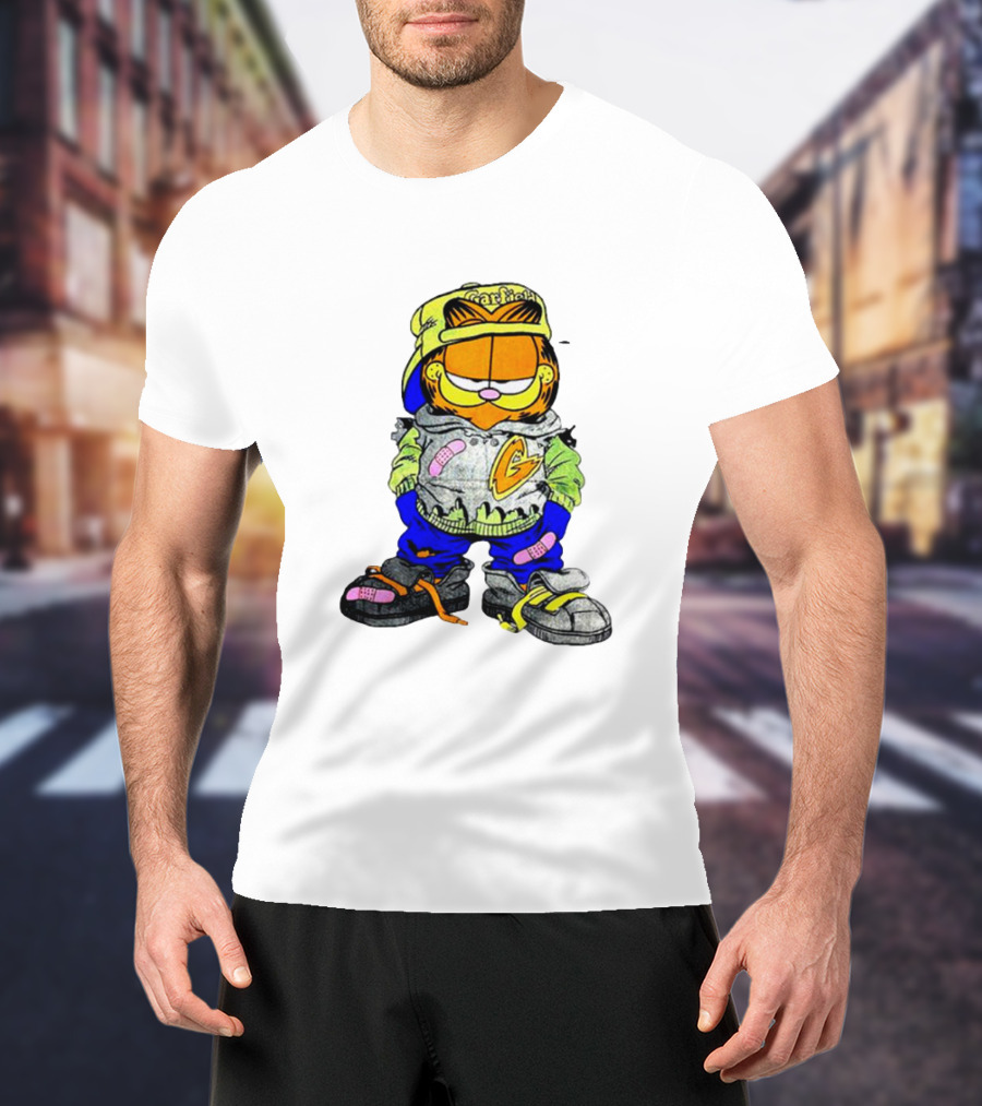 Garfield Hip Hop Street Style Hoodie Cap Sneakers T-Shirt