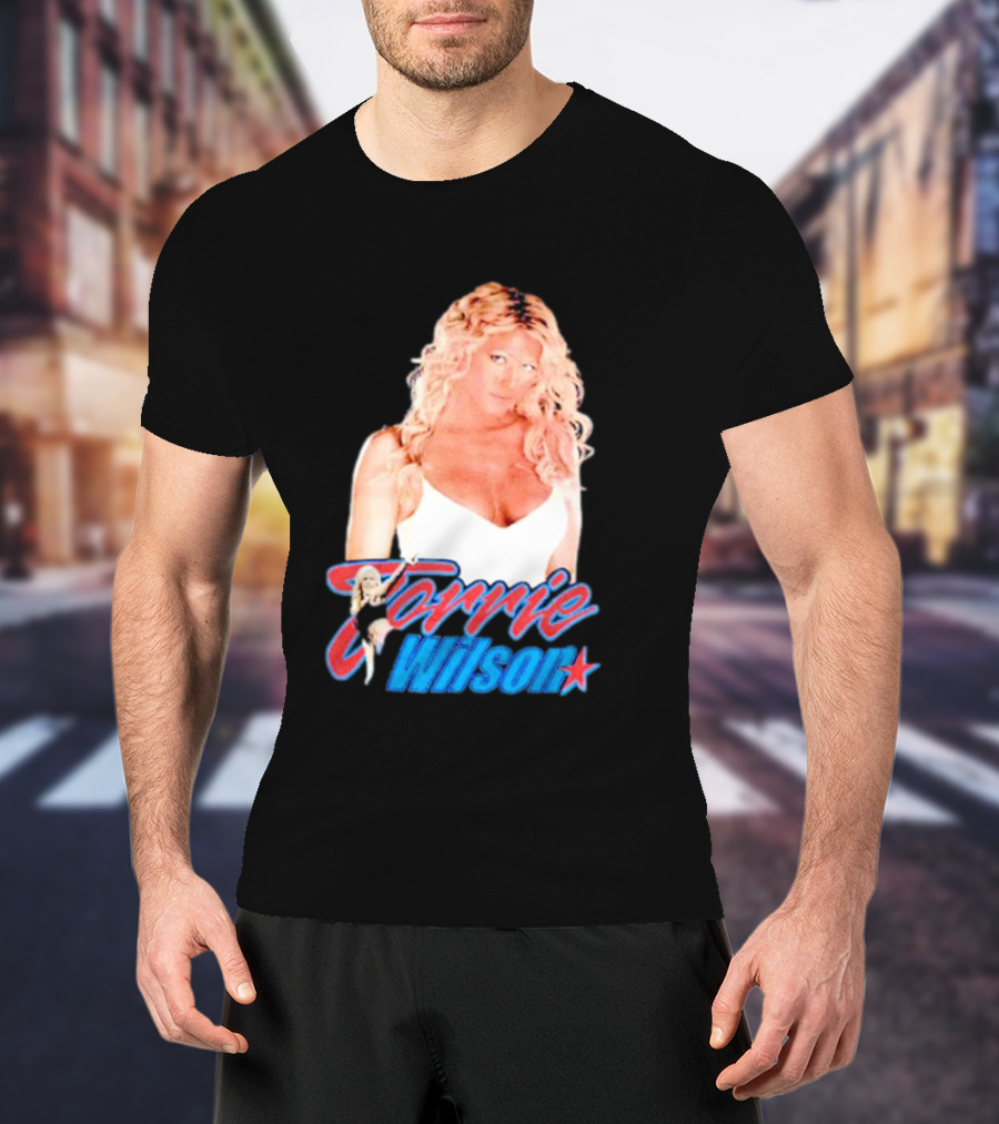 Torrie Wilson Star Text And Photo T-Shirt