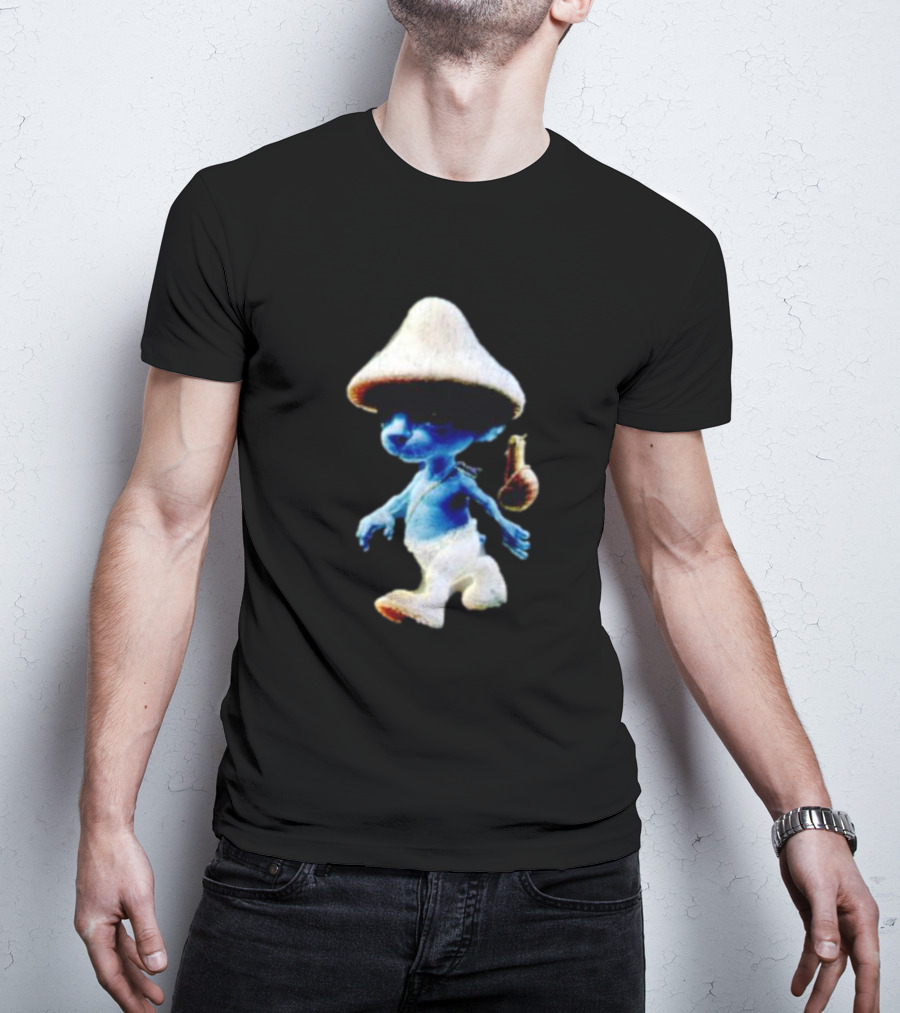 Smurf Cat Funny Mushroom Hat Character T-Shirt