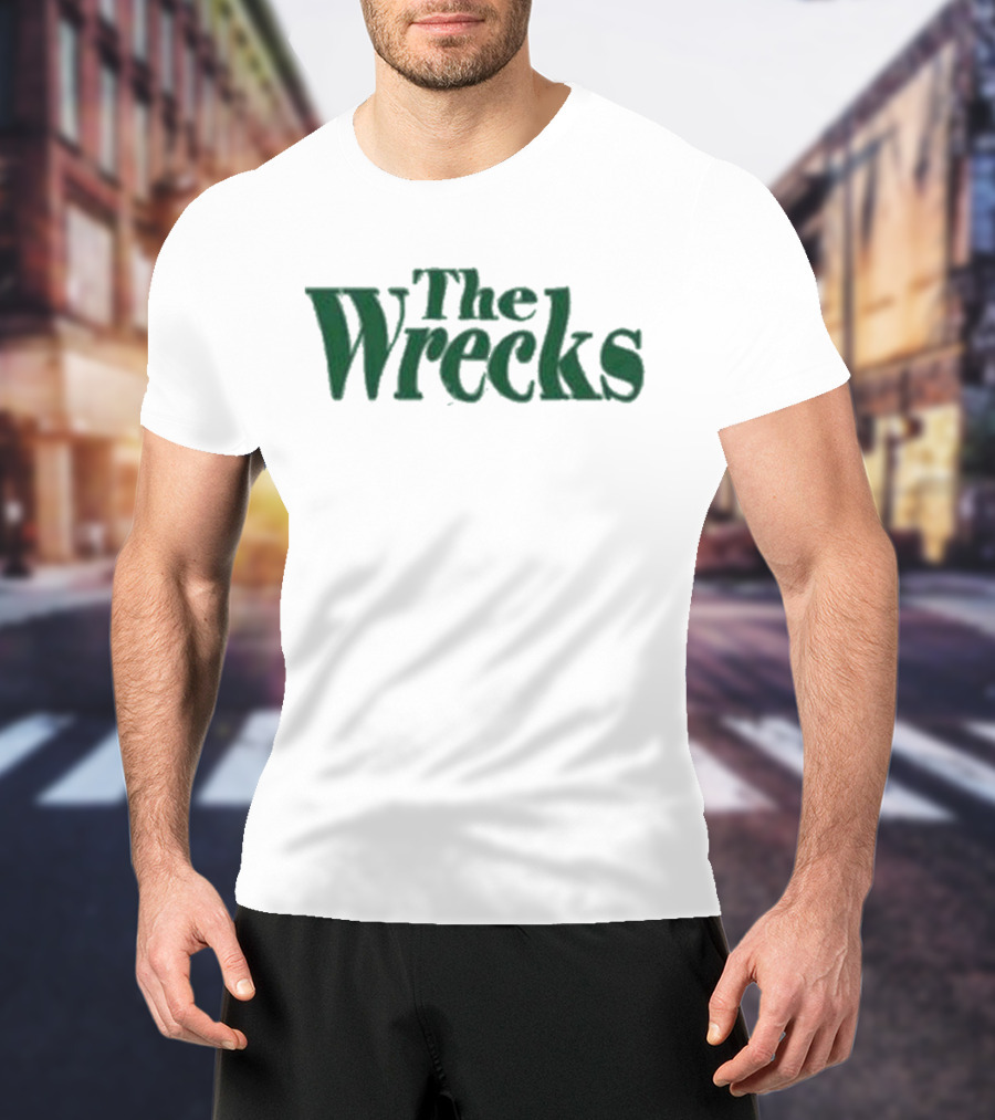 The Wrecks Green Text T-Shirt