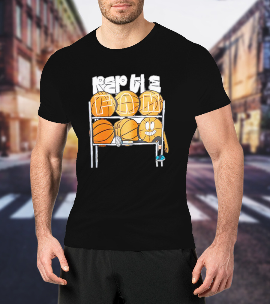 Rep The Fam Volleyball Basketball Balls Cartoon T-Shirt