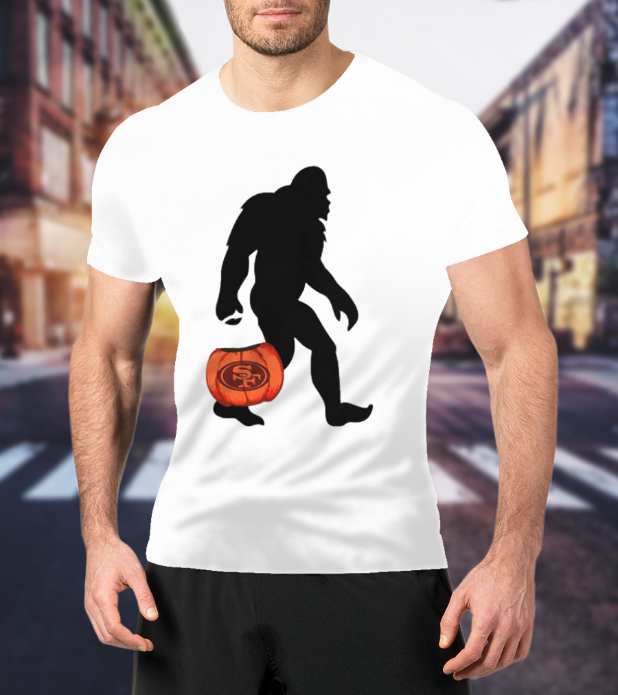 San Francisco 49ers Bigfoot Halloween Pumpkin T-Shirt