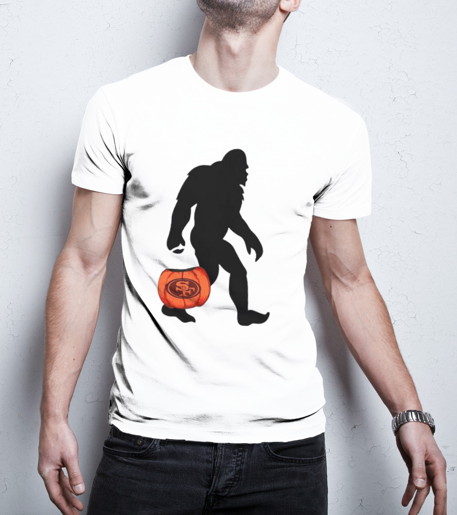 San Francisco 49ers Bigfoot Halloween Pumpkin T-Shirt